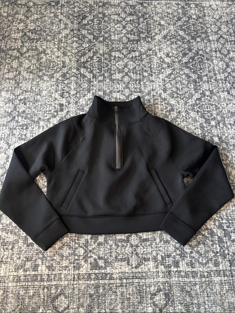 Nike Pro Dri-FIT Women's Half-Zip Cropped Pullover - XS - black